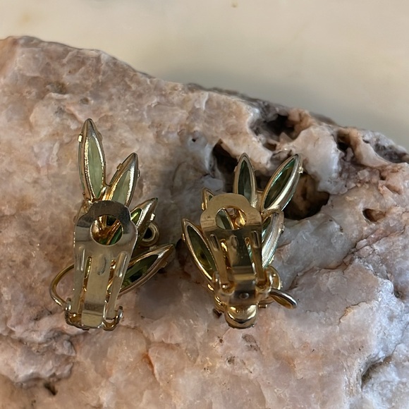 Lime Green Clip On Earrings - Picture 5 of 8